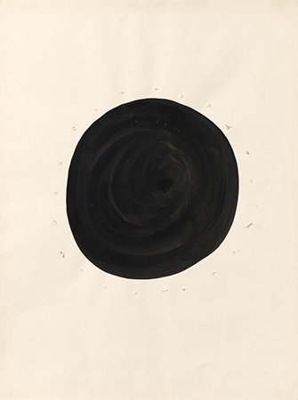 Lucio Fontana 1960
ink and tears on paper on cardboard
67 x 50 cm 14