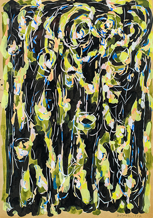 Piero Dorazio 1957
ink and gouache on paper on cardboard
50 x 35 cm 5